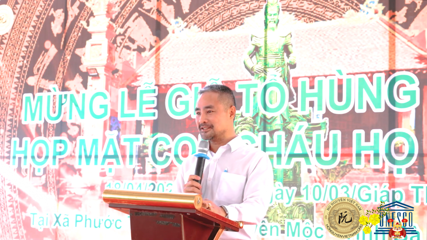 Đại diện ban kiến thiết, quản lý và xây dựng nhà thờ, TS Nguyễn Hữu Thi phát biểu lời cảm ơn từ BQL nhà thờ đến quý vị tham dự.