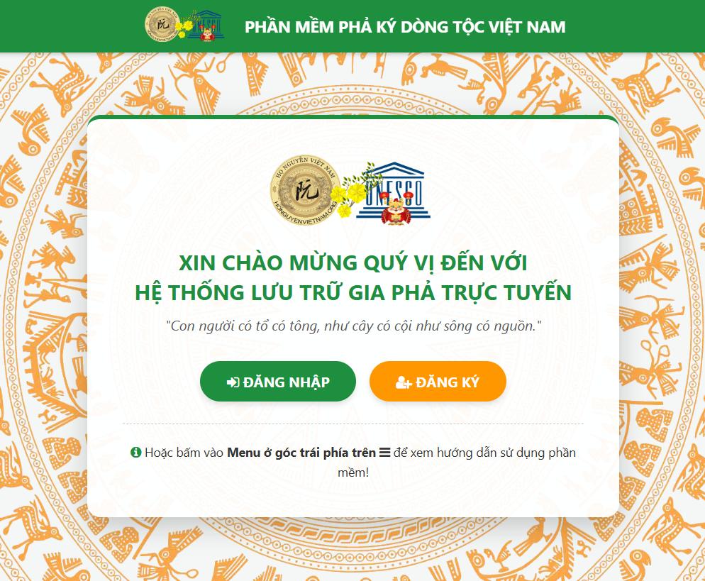phần mềm quản lý và xây dựng gia phả số