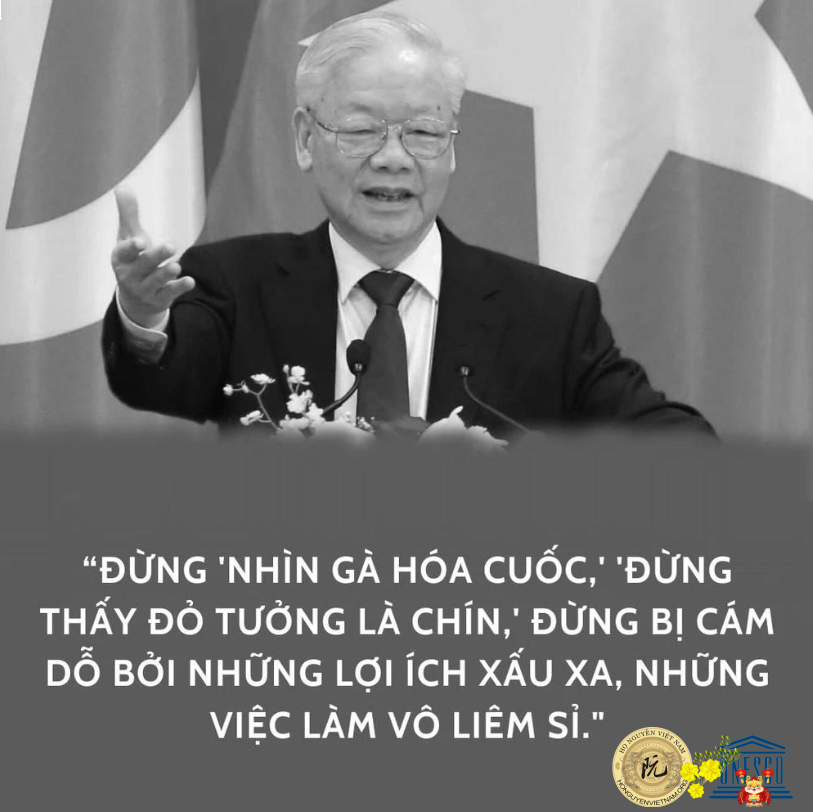 ĐỪNG NHÌN GÀ HOÁ CUỐC, ĐỪNG THẤY ĐỎ TƯỞNG LÀ CHÍNH, ĐỪNG BỊ CÁM DỖ BỞI NHỮNG LỢI ÍCH XẤU XA, NHỮNG VIỆC LÀM VÔ LIÊM SỈ