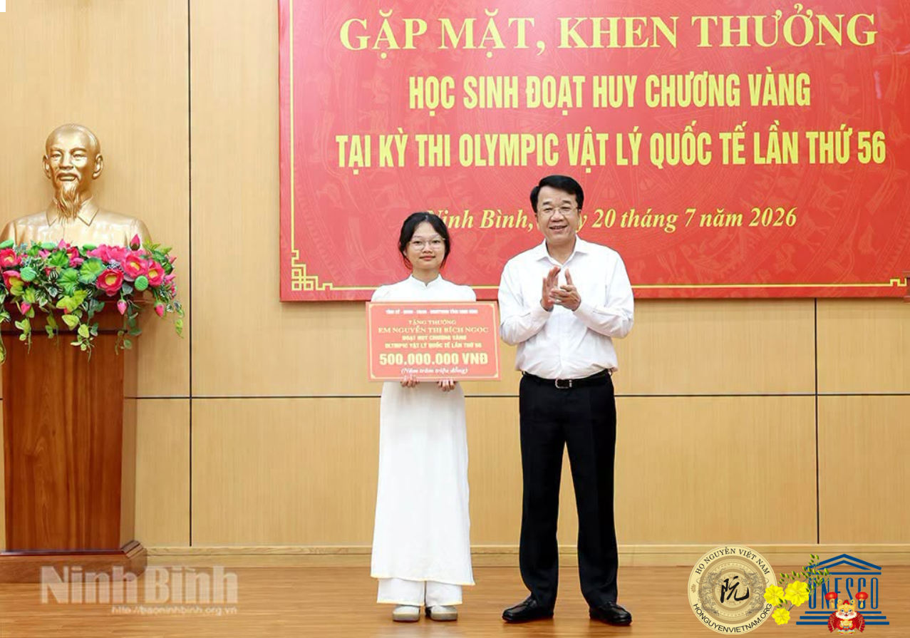 NỮ SINH NGUYỄN THỊ BÍCH NGỌC ĐOẠT HUY CHƯƠNG VÀNG OLYMPIC VẬT LÝ QUỐC TẾ 2026