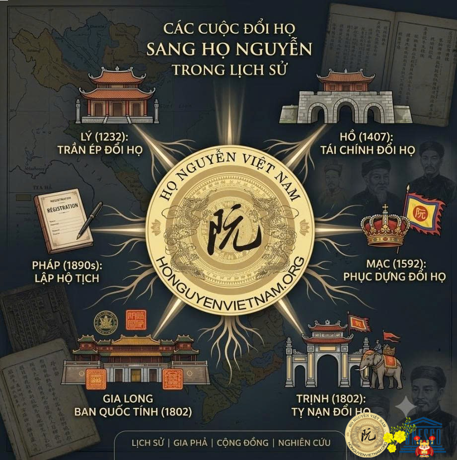 Các cuộc đổi họ sang họ Nguyễn trong lịch sử Việt Nam: Nguyên nhân và những biến thiên thời cuộc